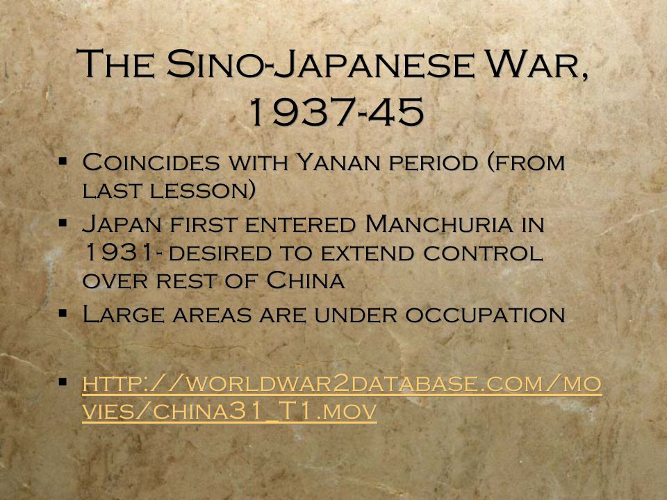 Causes of the Civil War Sino-Japanese War; China and WW2; Nationalist China. - ppt download