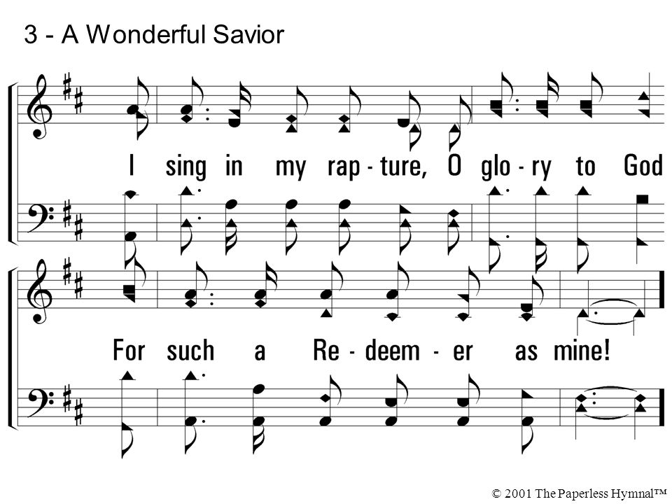 3 - A Wonderful Savior © 2001 The Paperless Hymnal™