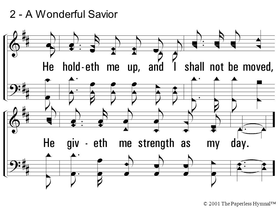 2 - A Wonderful Savior © 2001 The Paperless Hymnal™