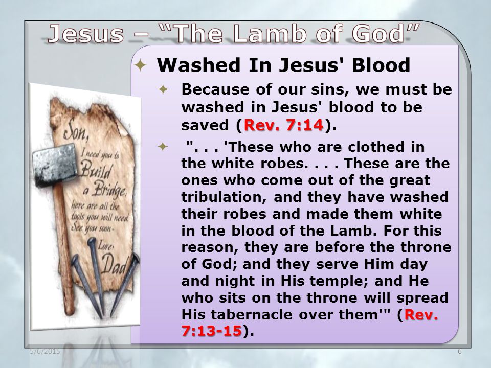  Washed In Jesus Blood Rev.