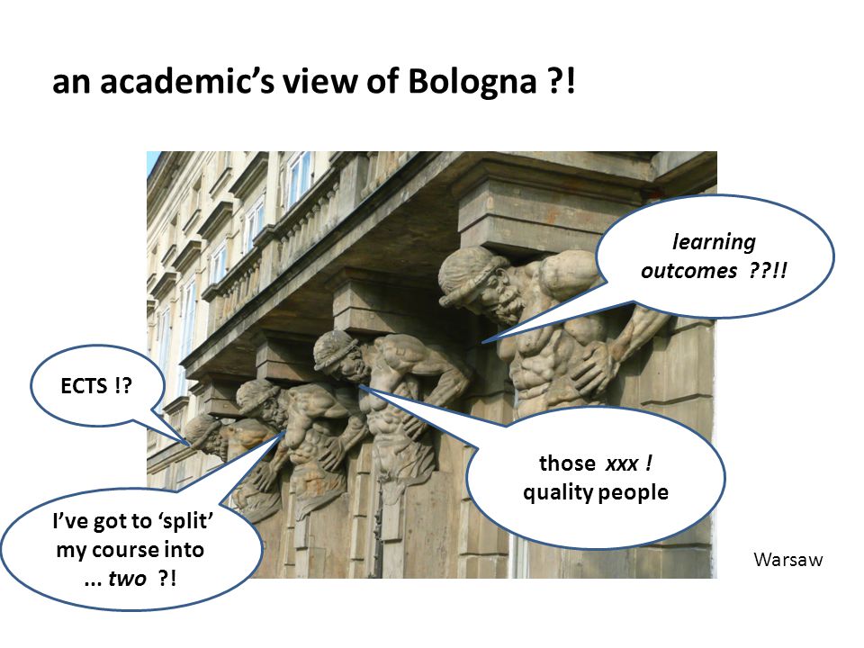 an academic’s view of Bologna . Warsaw learning outcomes !.