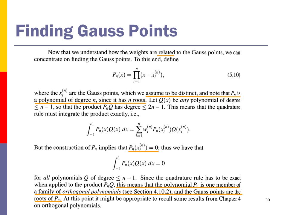 39 Finding Gauss Points
