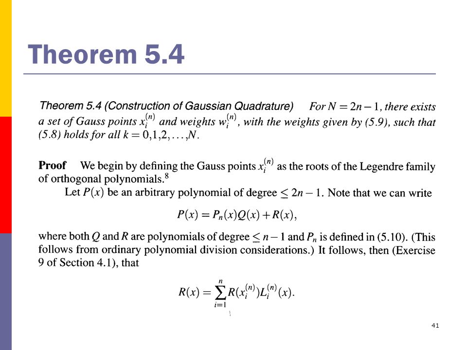 41 Theorem 5.4