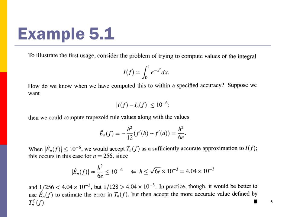 6 Example 5.1
