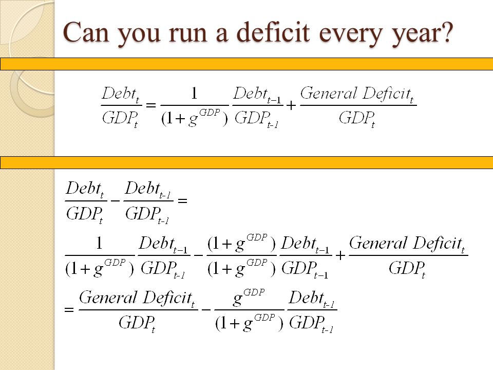 Can you run a deficit every year