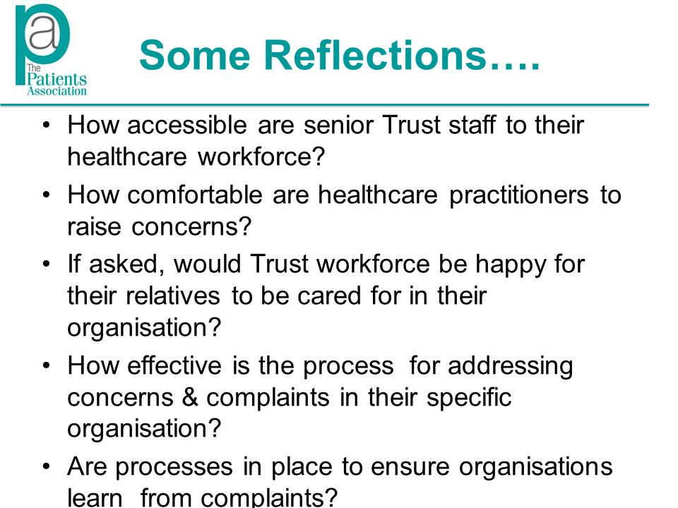 How accessible are senior Trust staff to their healthcare workforce.
