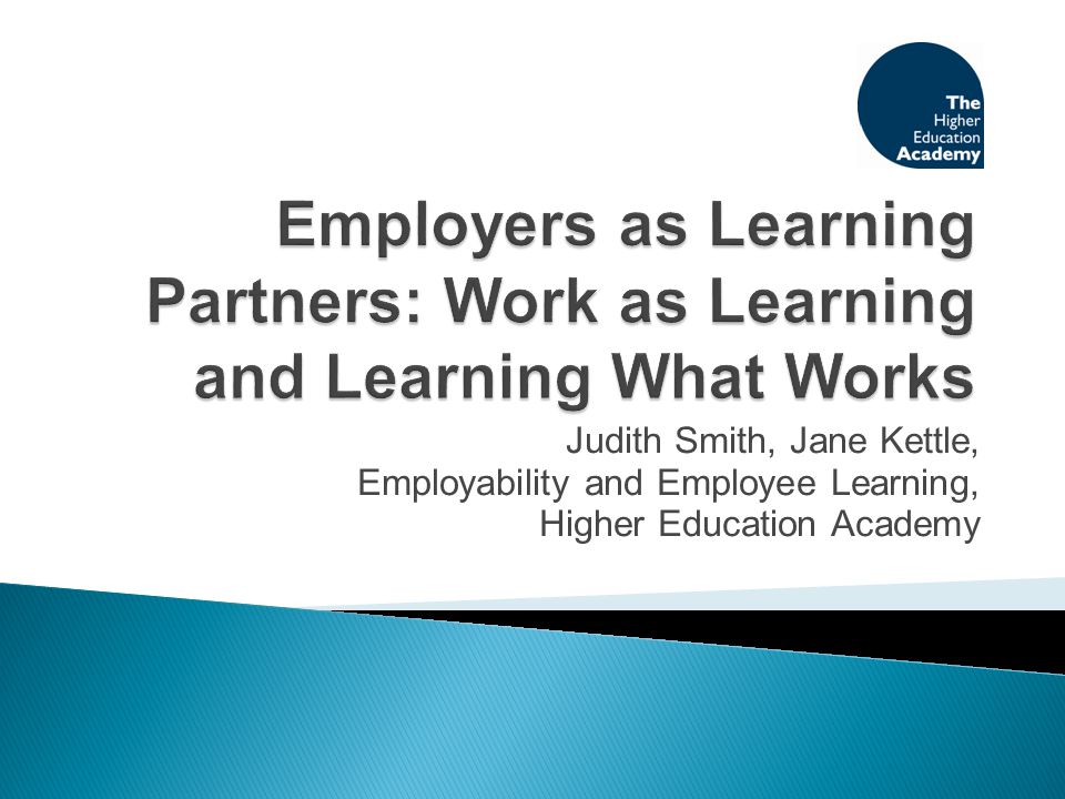 Judith Smith, Jane Kettle, Employability and Employee Learning, Higher Education Academy