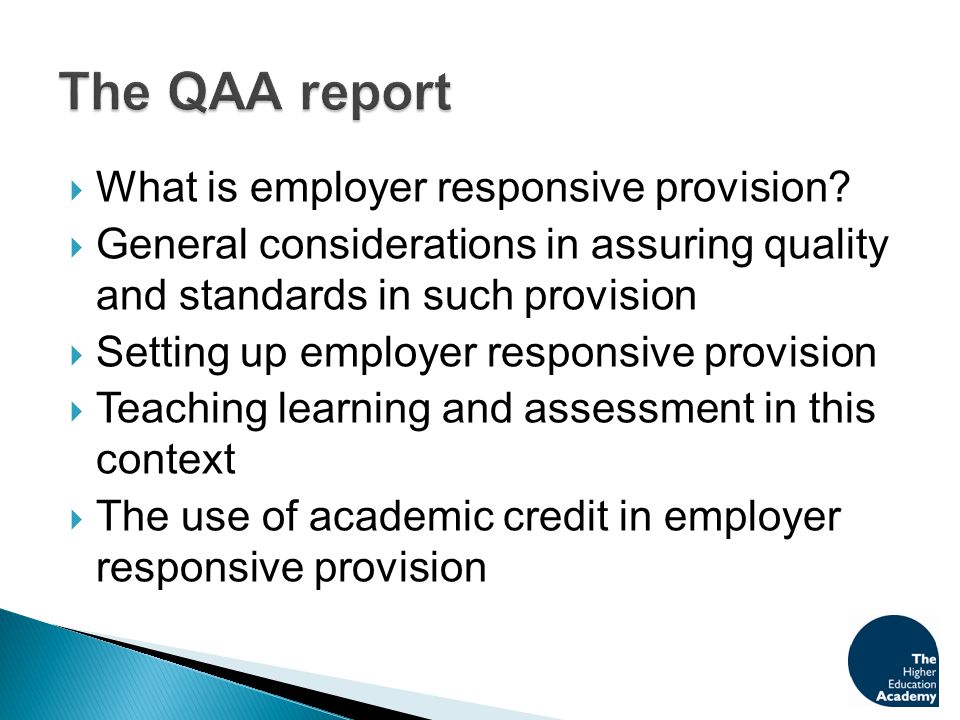  What is employer responsive provision.
