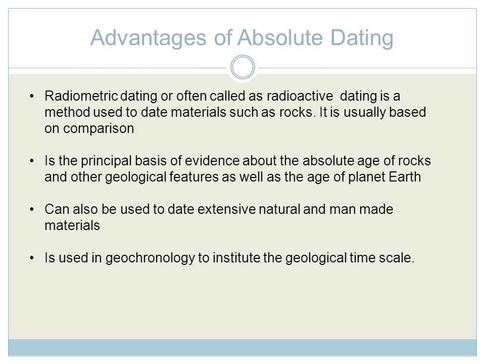 What is the difference between absolute and relative dating of earth materials
