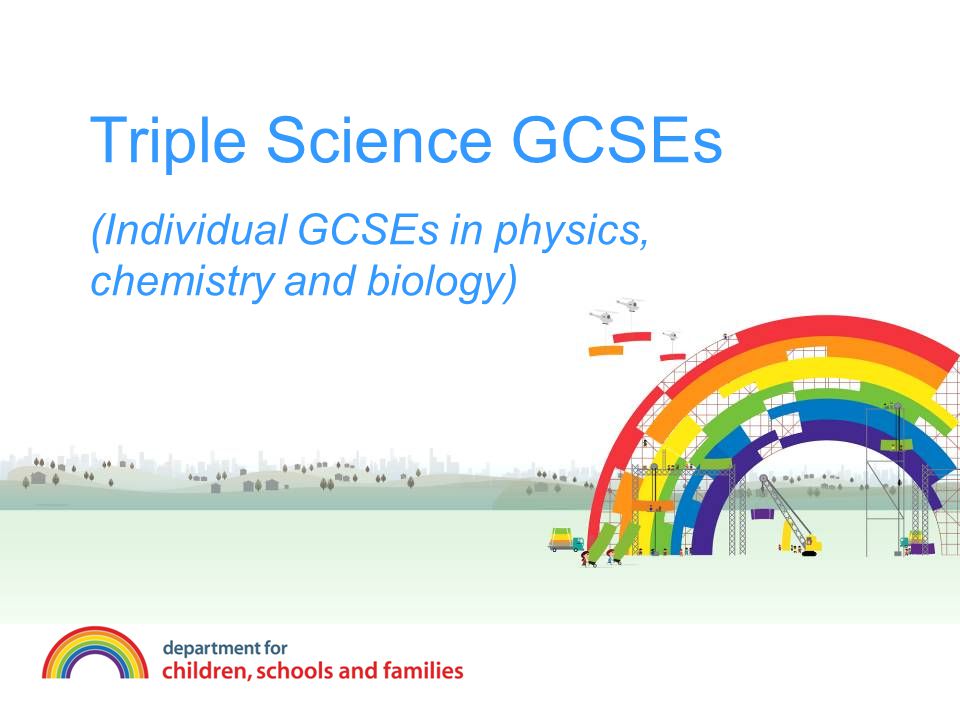 Triple Science GCSEs (Individual GCSEs in physics, chemistry and biology)