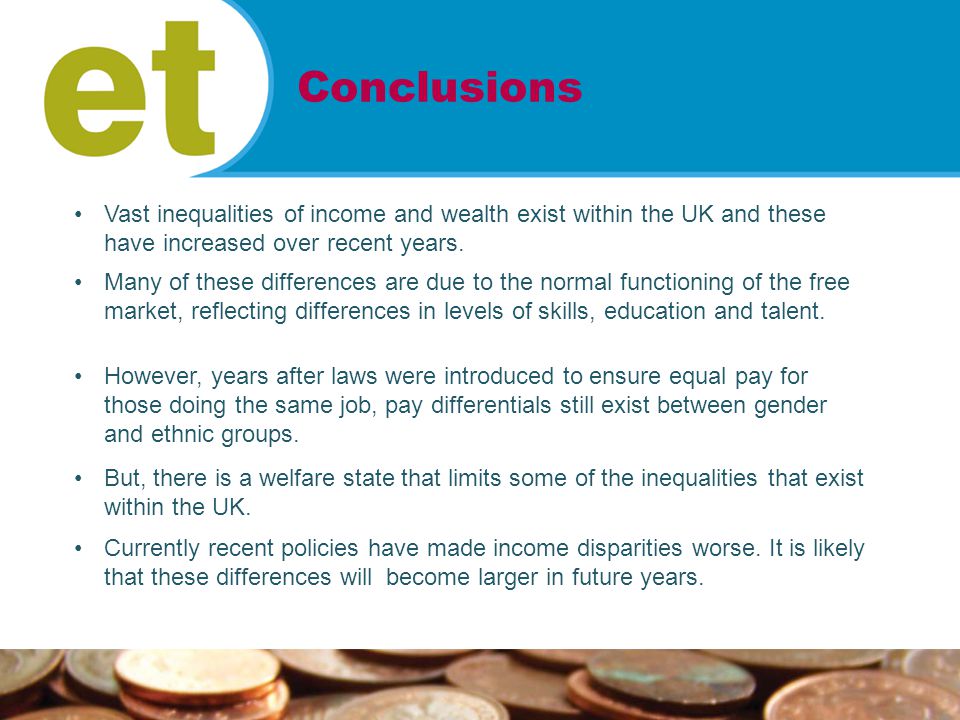Vast inequalities of income and wealth exist within the UK and these have increased over recent years.