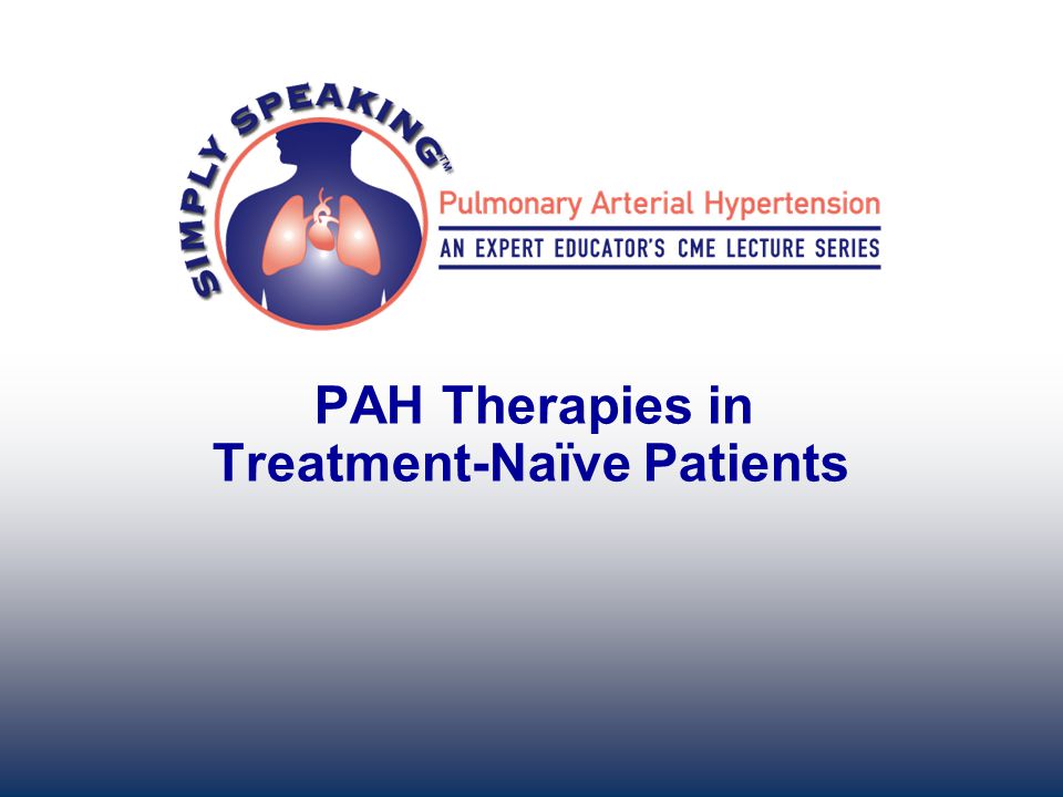 PAH Therapies in Treatment-Naïve Patients