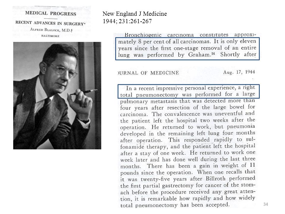 34 New England J Medicine 1944; 231: