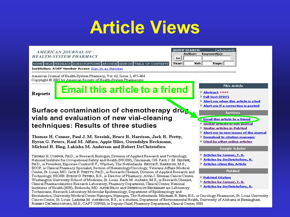 Article Views  this article to a friend