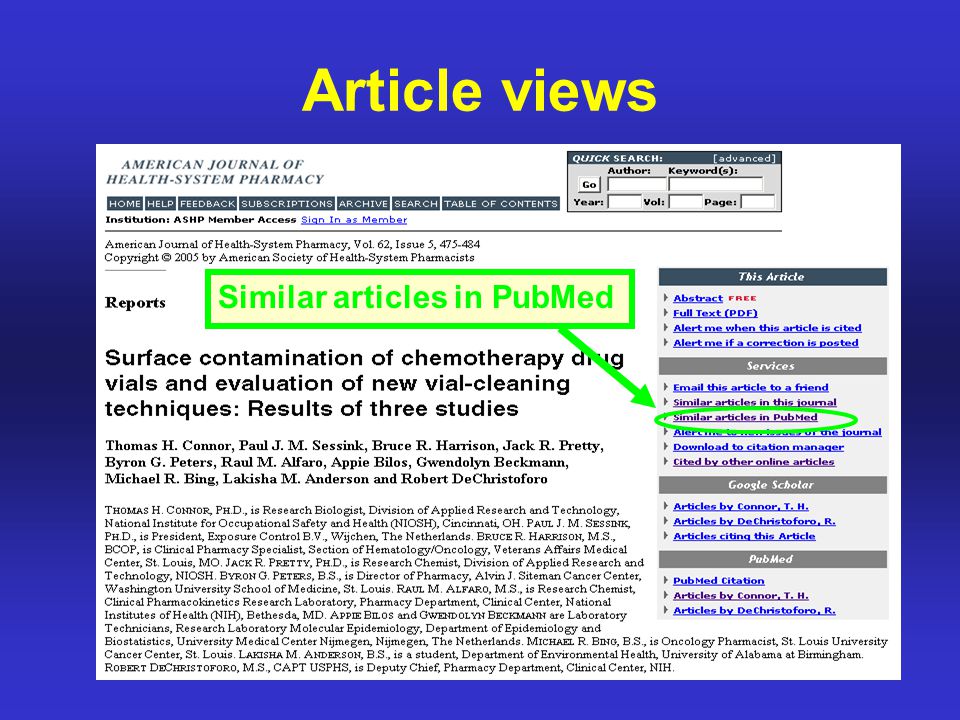 Article views Similar articles in PubMed