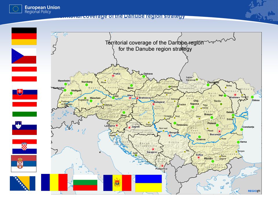 9 Territorial coverage of the Danube region strategy