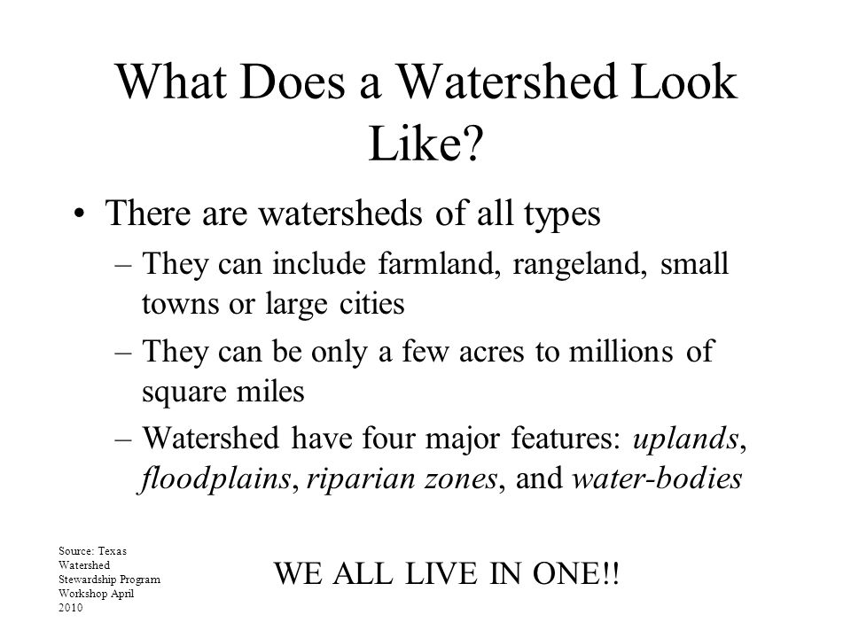 What Does a Watershed Look Like.