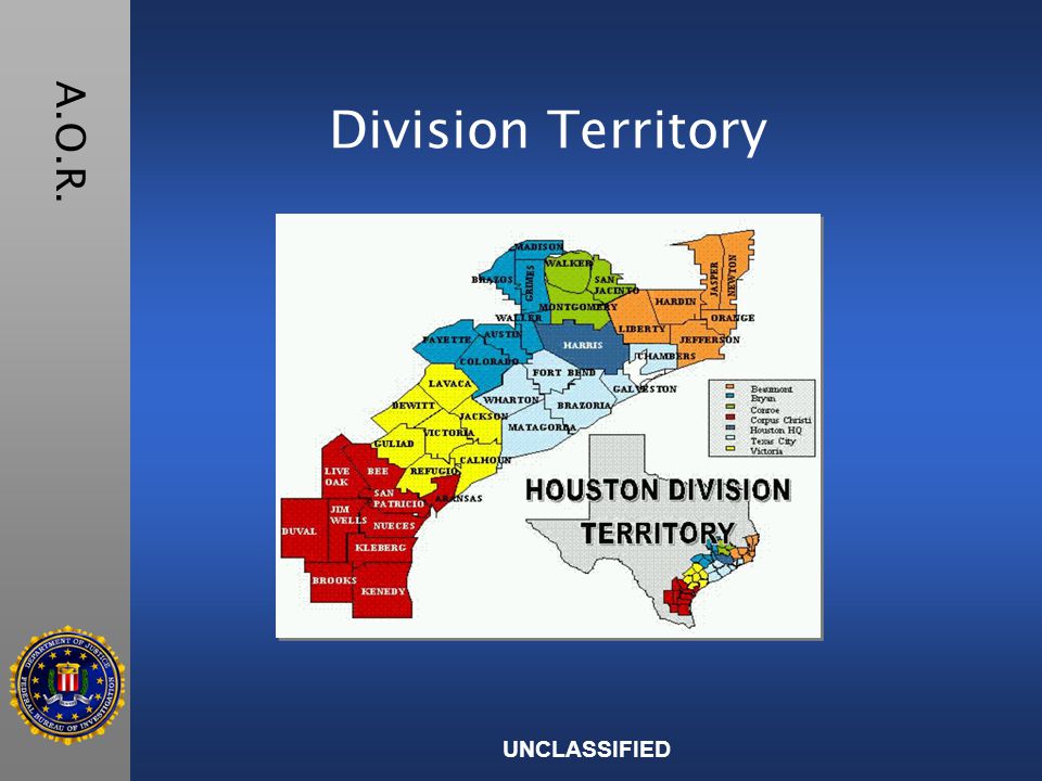 A.O.R. Division Territory UNCLASSIFIED