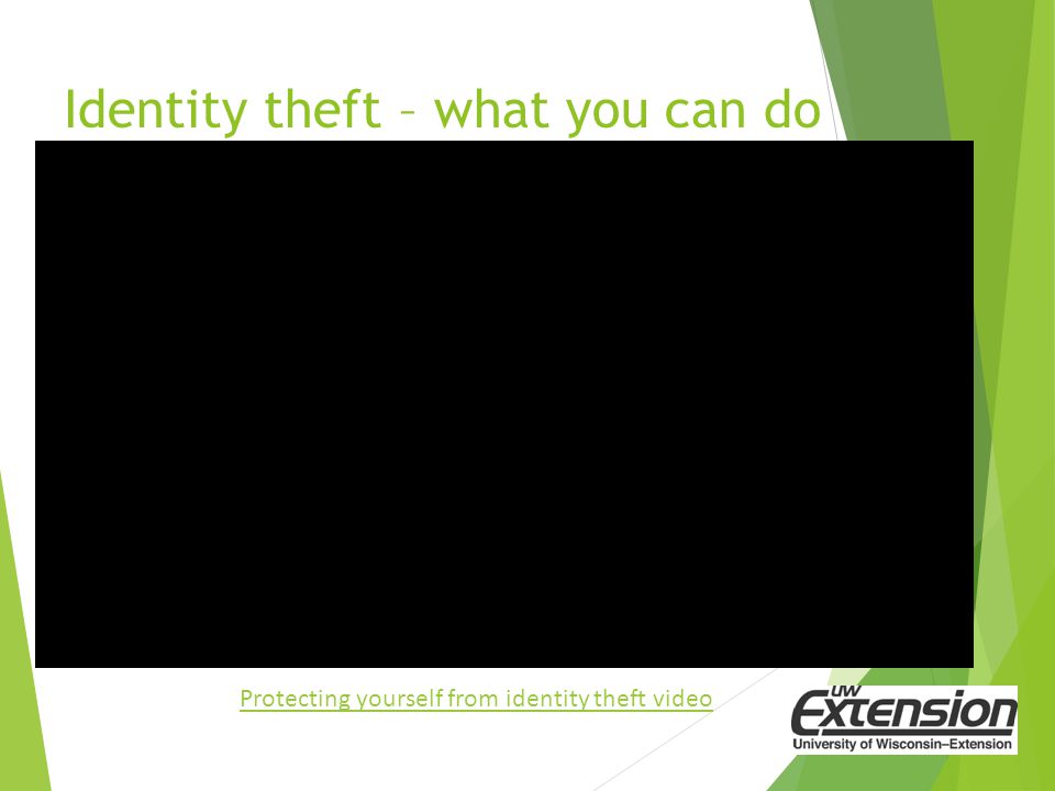 Identity theft – what you can do Protecting yourself from identity theft video