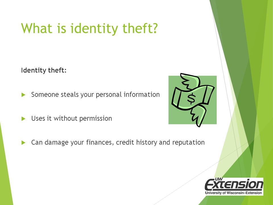 What is identity theft.
