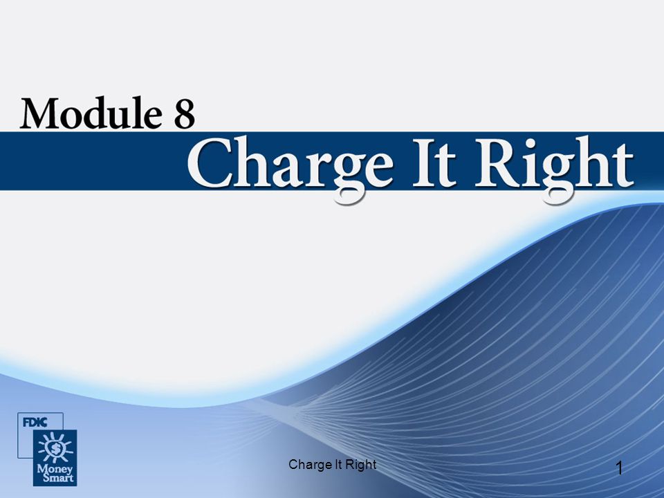 Charge It Right 1