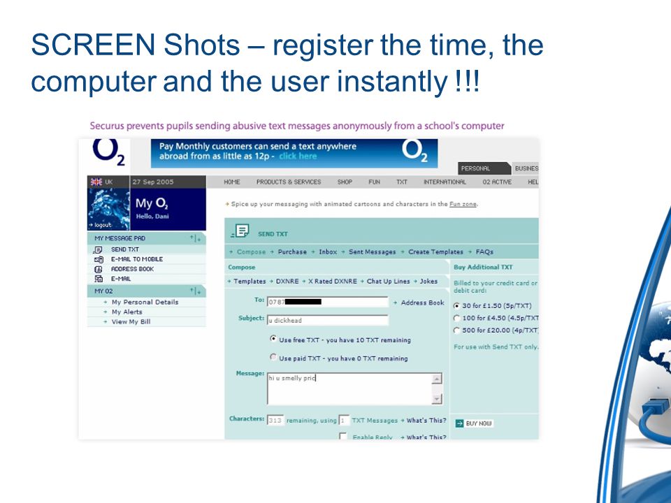 SCREEN Shots – register the time, the computer and the user instantly !!!