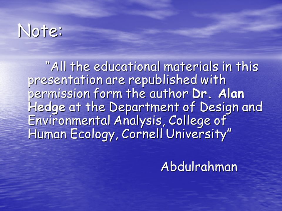 Note: All the educational materials in this presentation are republished with permission form the author Dr.