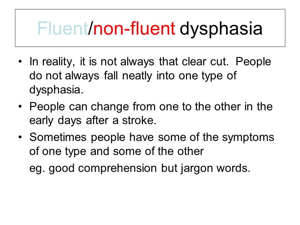 Dysphasia Signs &