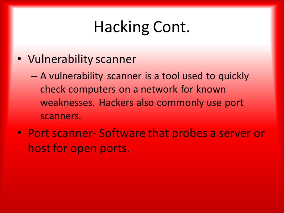 Hacking Cont.