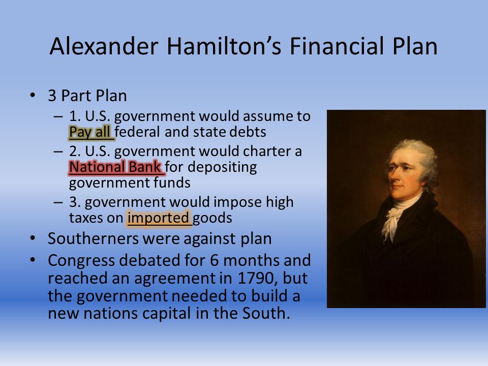 Alexander Hamilton’s Financial Plan