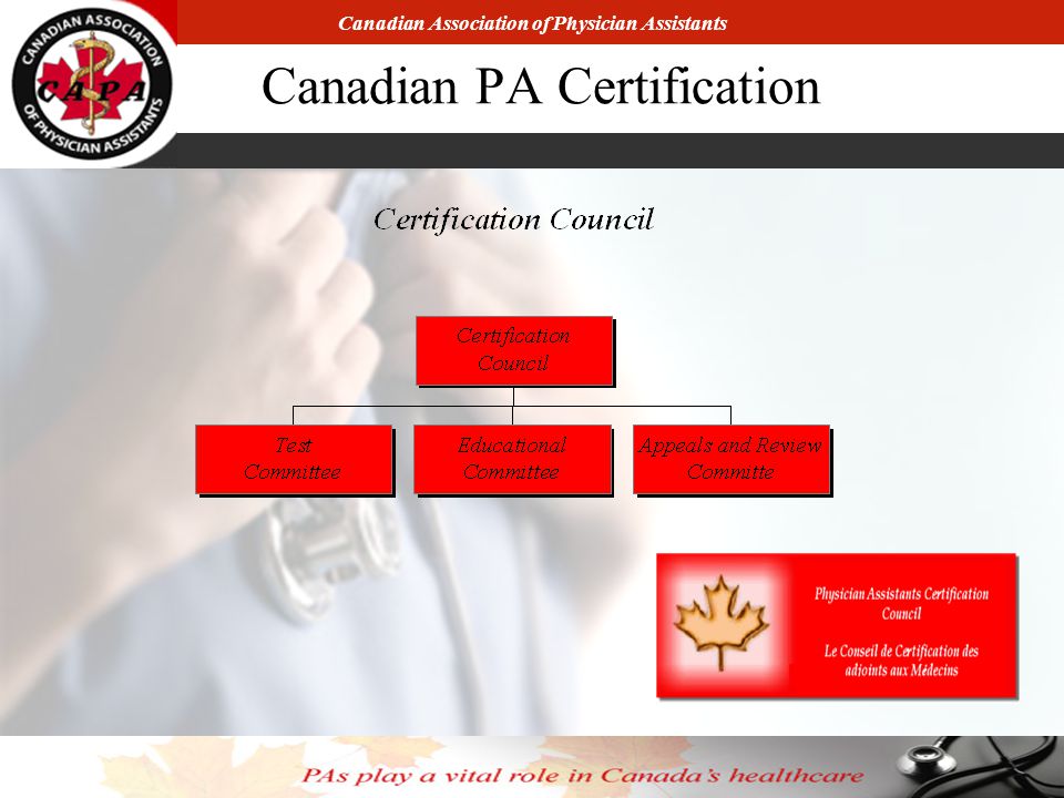 Canadian Association of Physician Assistants Canadian PA Certification