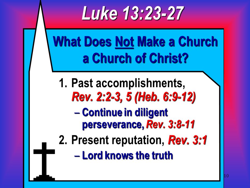 10 What Does Not Make a Church a Church of Christ.
