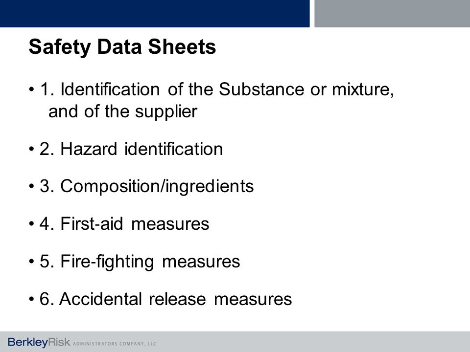 Safety Data Sheets 1. Identification of the Substance or mixture, and of the supplier 2.