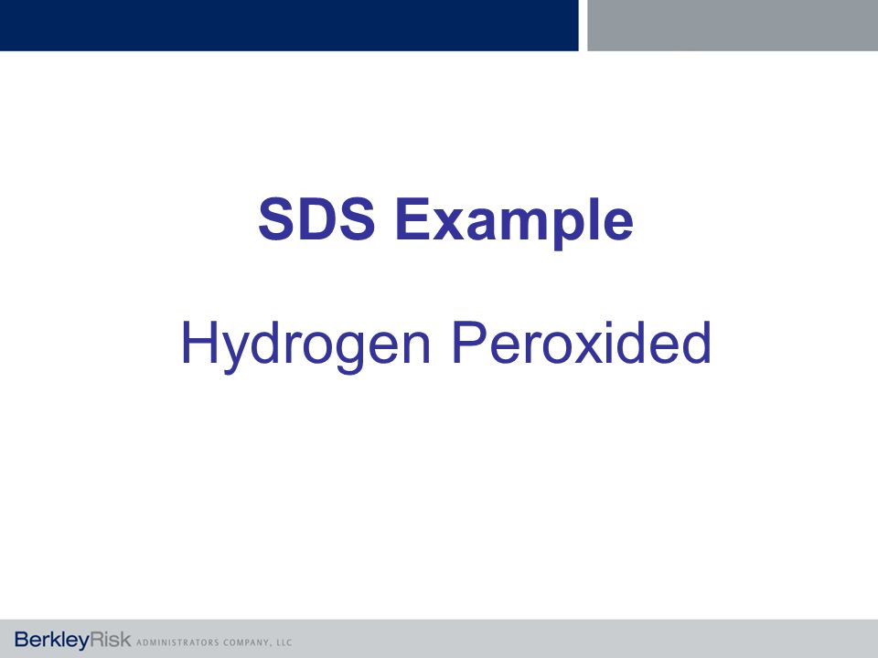 SDS Example Hydrogen Peroxided
