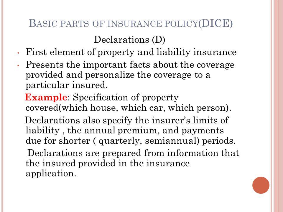 C Hapter 9 Basic Property And Liability Insurance Contracts Ppt Download