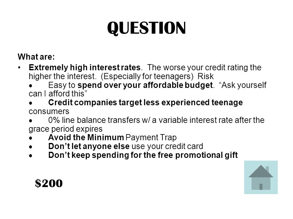 ANSWER Three dangers of using credit
