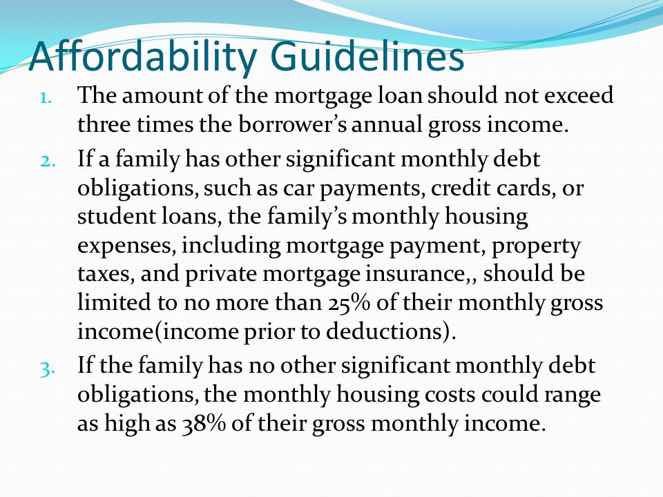 Affordability Guidelines 1.