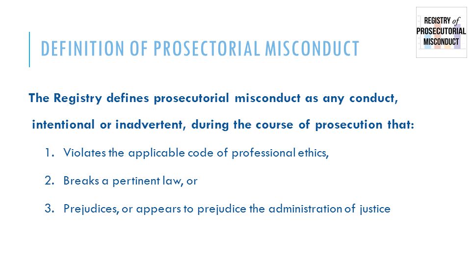 examples of prosecutorial misconduct