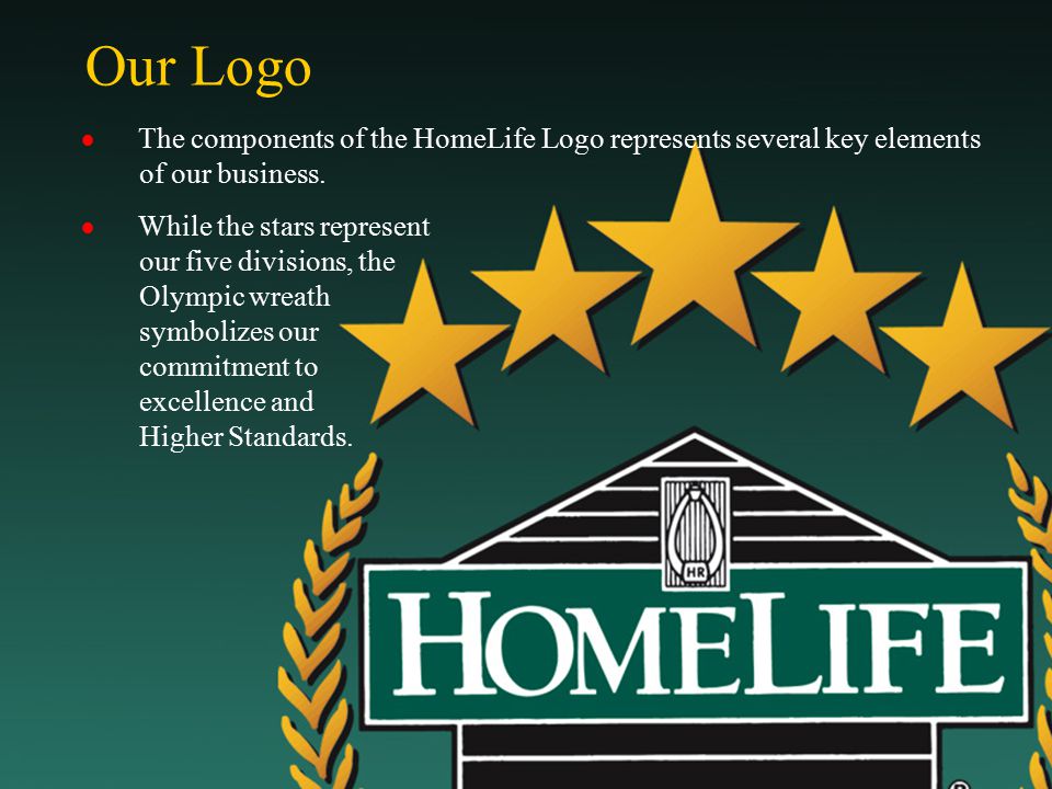 Our Logo  The components of the HomeLife Logo represents several key elements of our business.