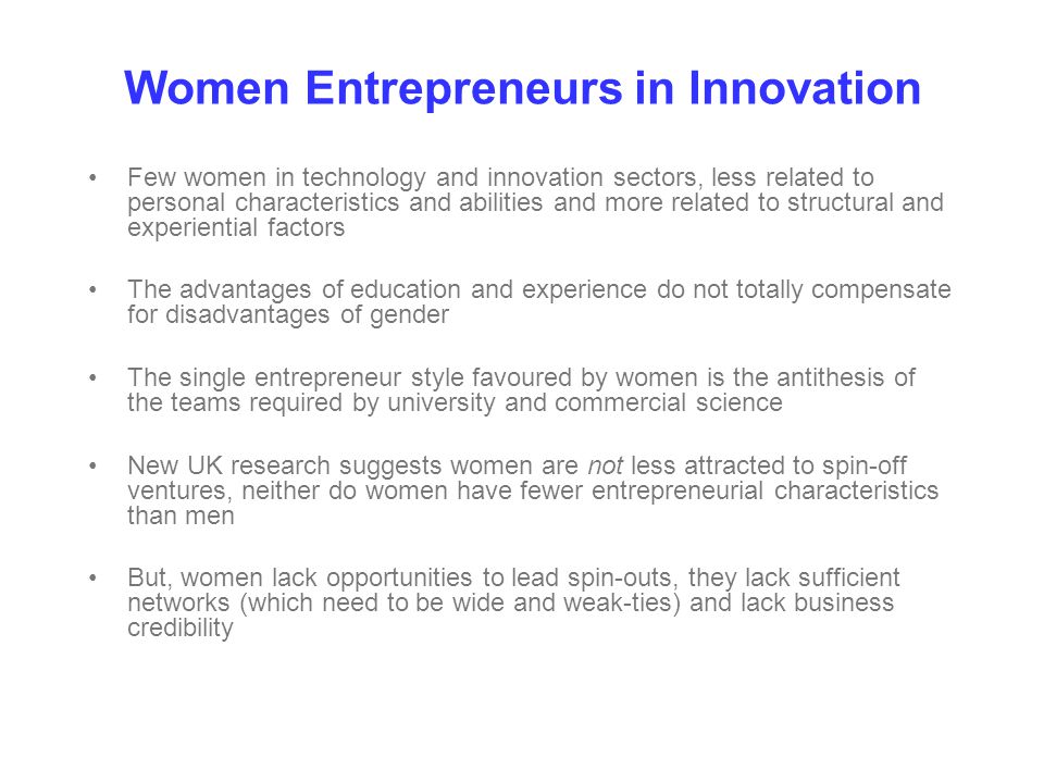 disadvantages of female entrepreneurs
