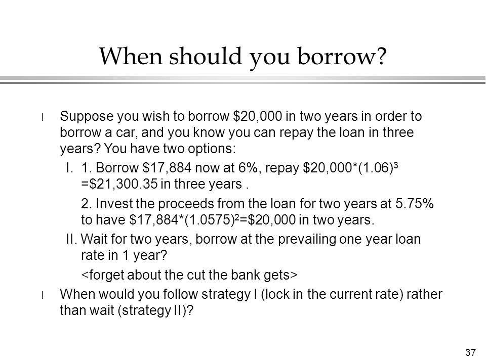 37 When should you borrow.