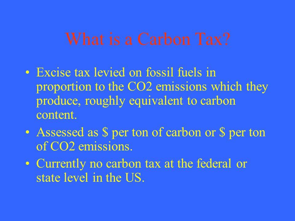 What is a Carbon Tax.