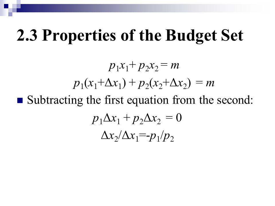 Chapter 2 BUDGET CONSTRAINT. 2.1 The Budget Constraint Consumers choose the  BEST bundle of goods they can AFFORD. Budget set: affordability  Consumption. - ppt download