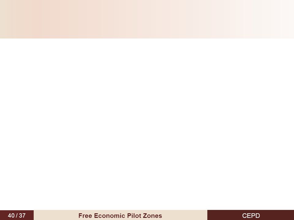 40 / 37 CEPD Free Economic Pilot Zones