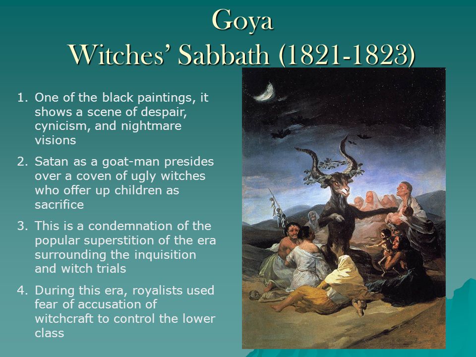 Goya (Francisco de Goya) “The father of modern art; he considered the artist's personal vision to be more important that the actual subject of the piece.” - ppt download
