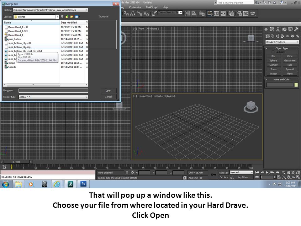 Open 3DS Max Import Your.Obj file in to Max by clicking Max icon  Import   Merge. - ppt download