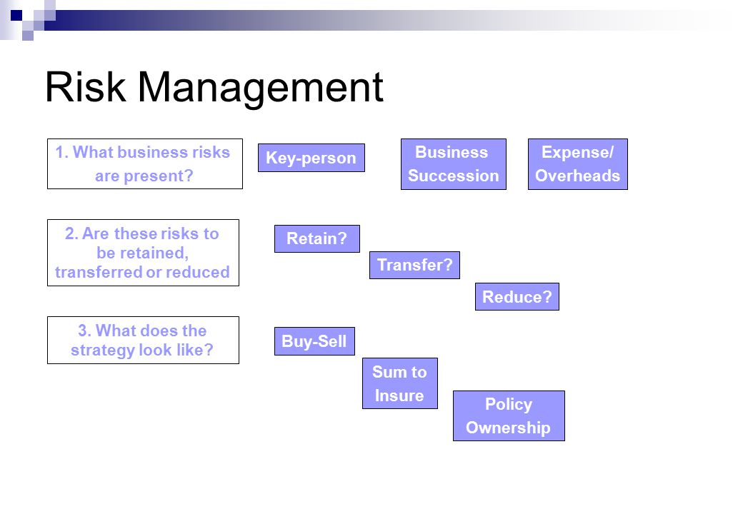 Risk Management 1. What business risks are present.