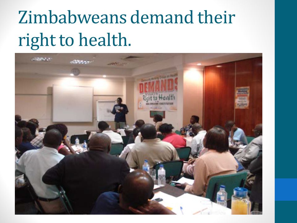 Zimbabweans demand their right to health.