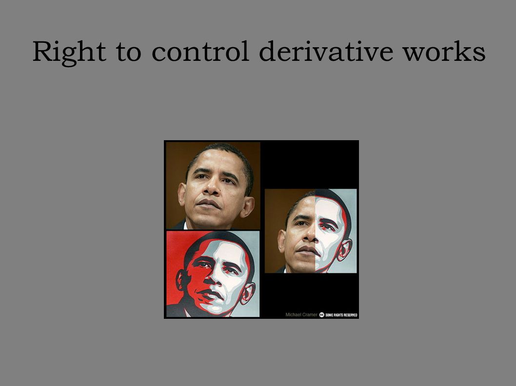Right to control derivative works