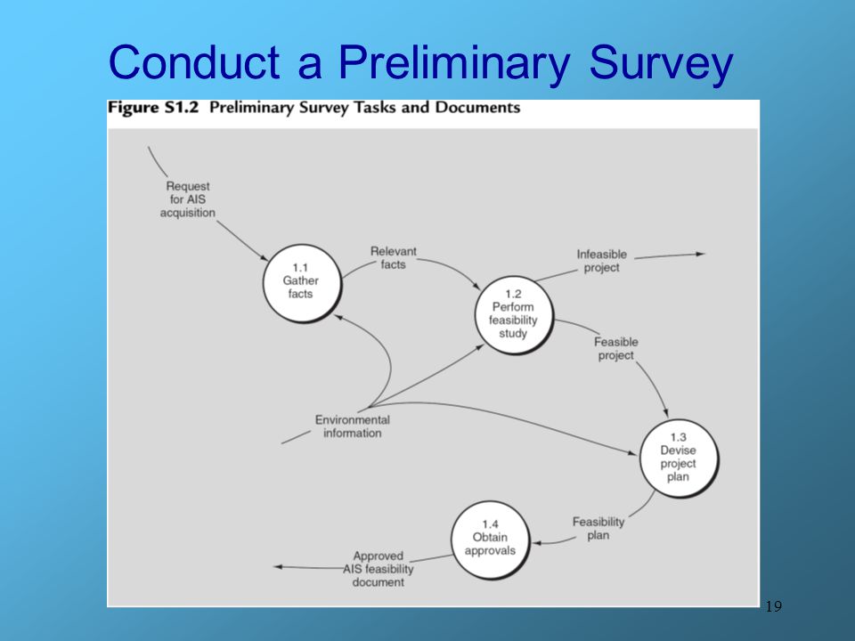 19 Conduct a Preliminary Survey